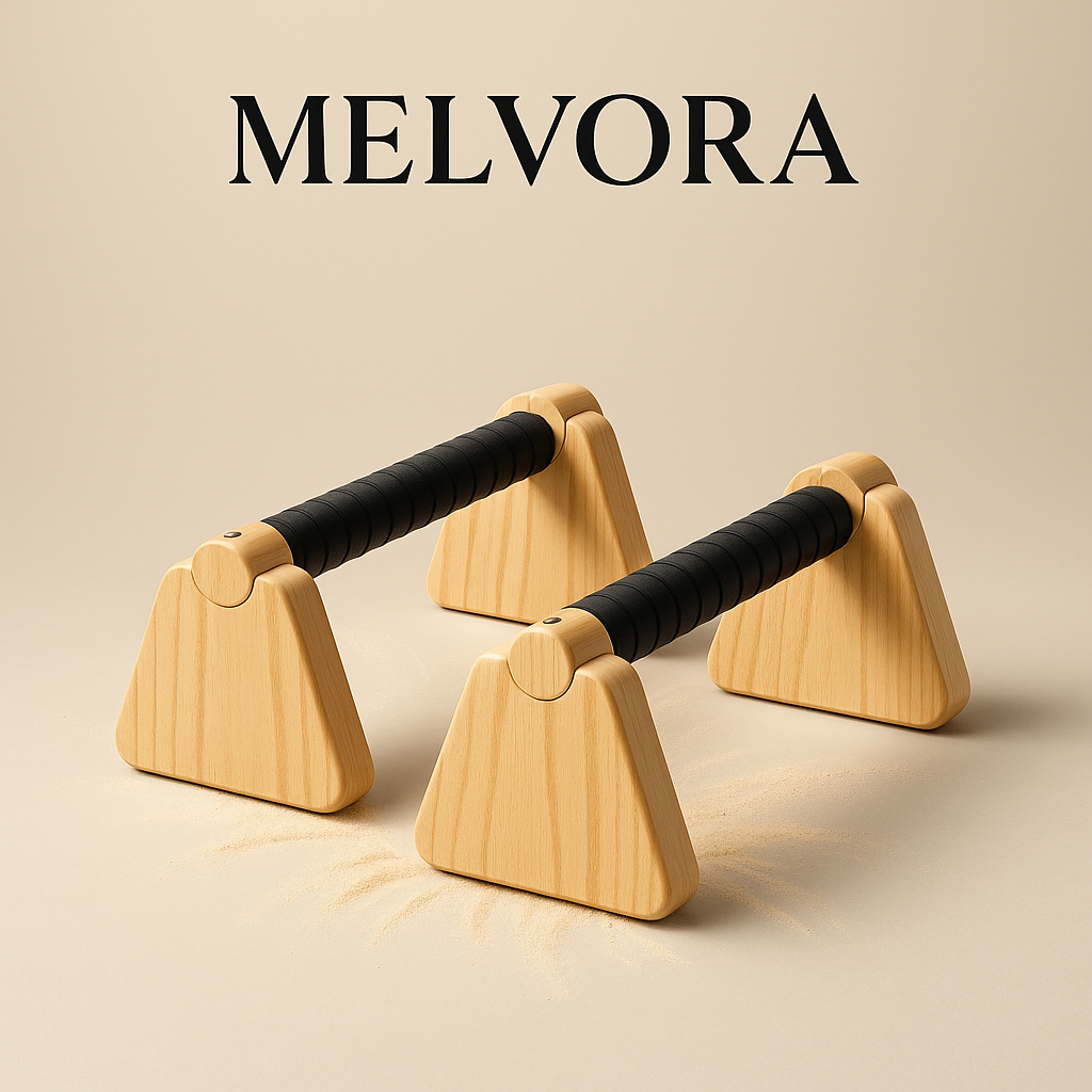 Wood Parallettes Bar for Floor Push up Bar Calisthenics Exercise Equipment for Home