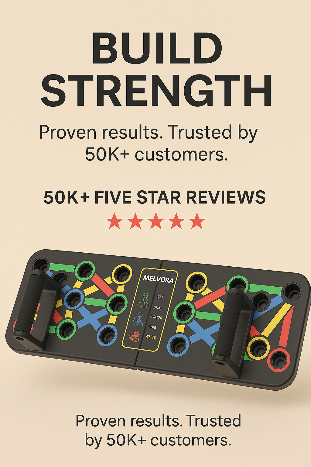 Folding Push-Up Board Multi-Mode Adjustable with Chest Abdomen Back Partition Core Muscle Exerciser