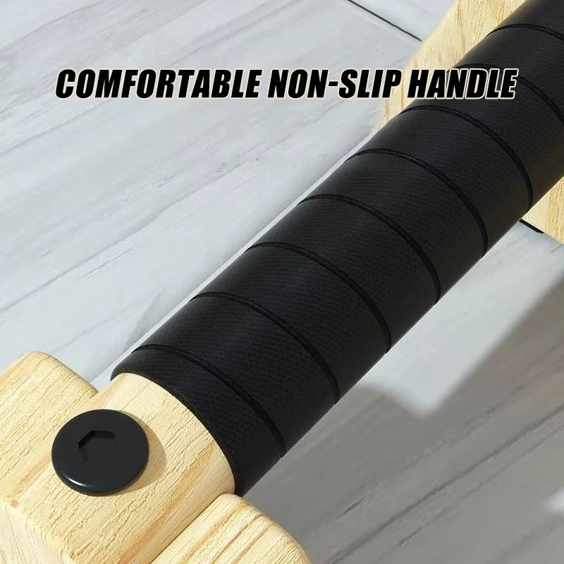 Wood Parallettes Bar for Floor Push up Bar Calisthenics Exercise Equipment for Home